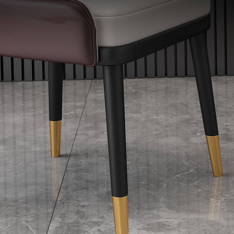 Silla de metal estilo escandinavo Sillas de comedor con respaldo Parsons (juego de 2)
