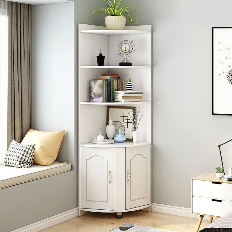 Stain Resistant Cabinet with Shelves and Doors Modern Rectangle Cabinet