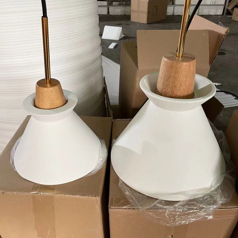 Nordic Simple Cement Single Head Chandelier Hardware Boom Wooden Lamp Holder for Bedroom Headboard