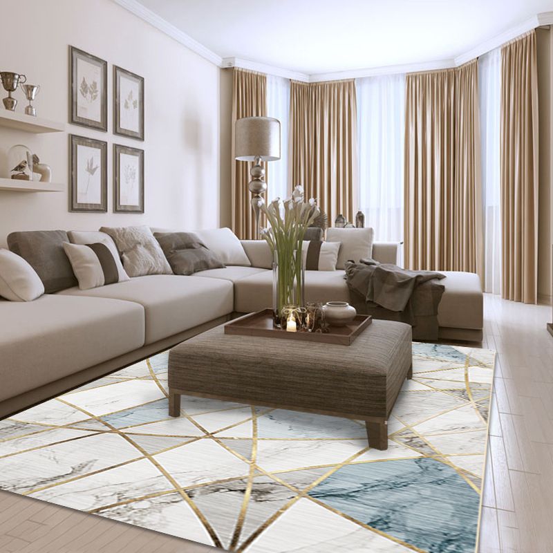 Simplicity Home Decoration Rug Graphic Pattern Area Carpet Polyester Non-Slip Backing Indoor Rug