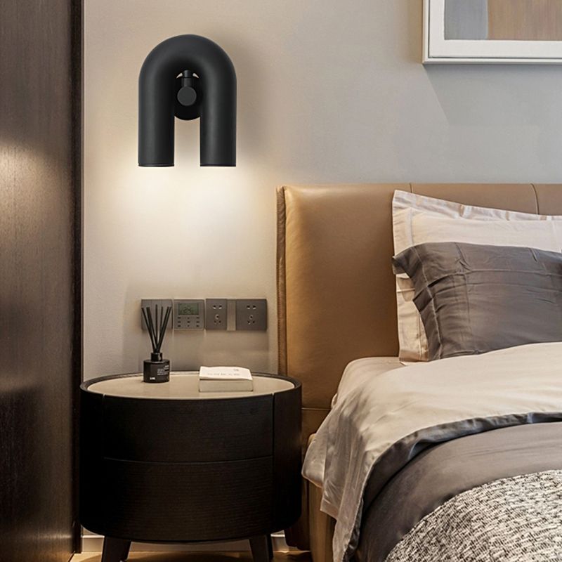 2-Light Geometric Wall Mount Light Modern Style Resin Wall Mount Lighting