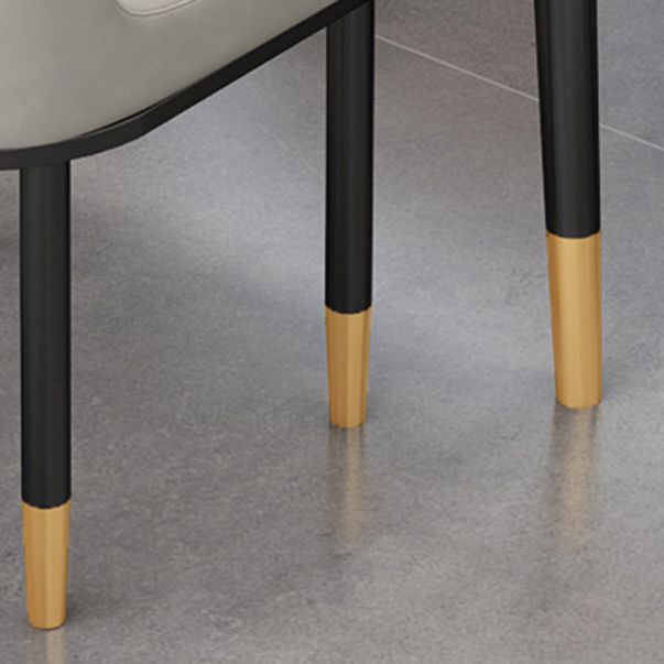 Glossy White Dining Table Set 1/4/5/7 Pieces Stone Dinette Set for Kitchen