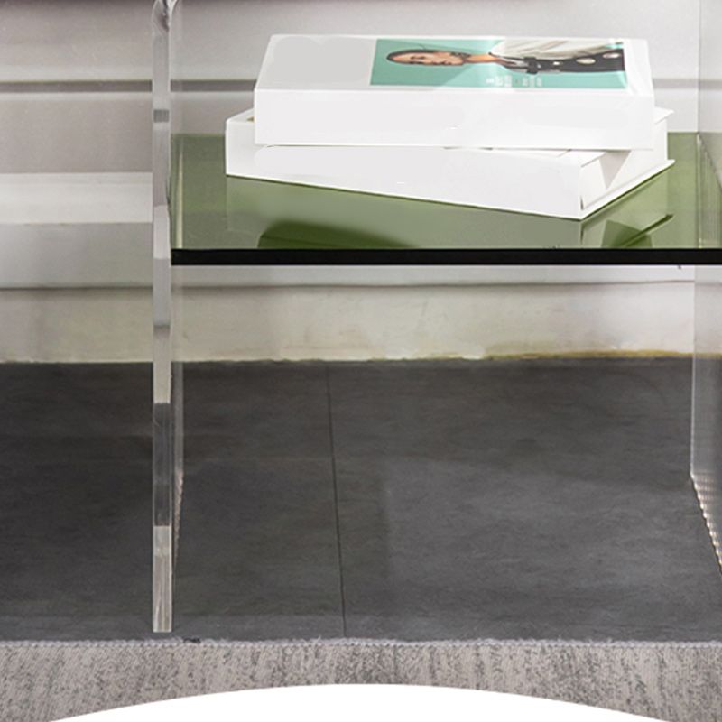 12" Wide Glam Corner Table Acrylic Storage Accent Side Table