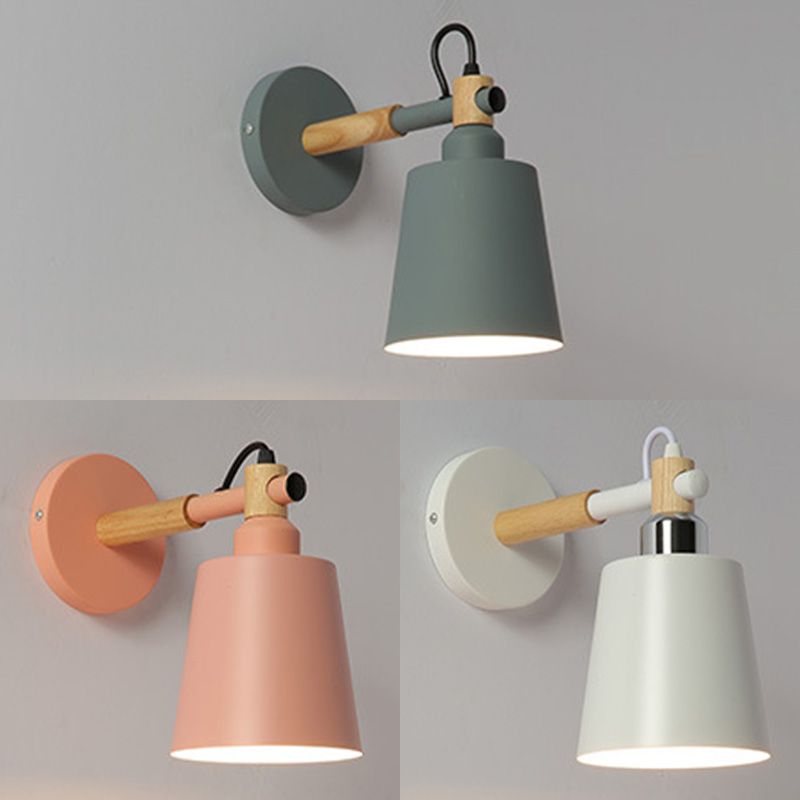 1 Light Metal Wall Mounted Wall Lights Modern Cone Wall Lamp Sconce for Foyer and Hall