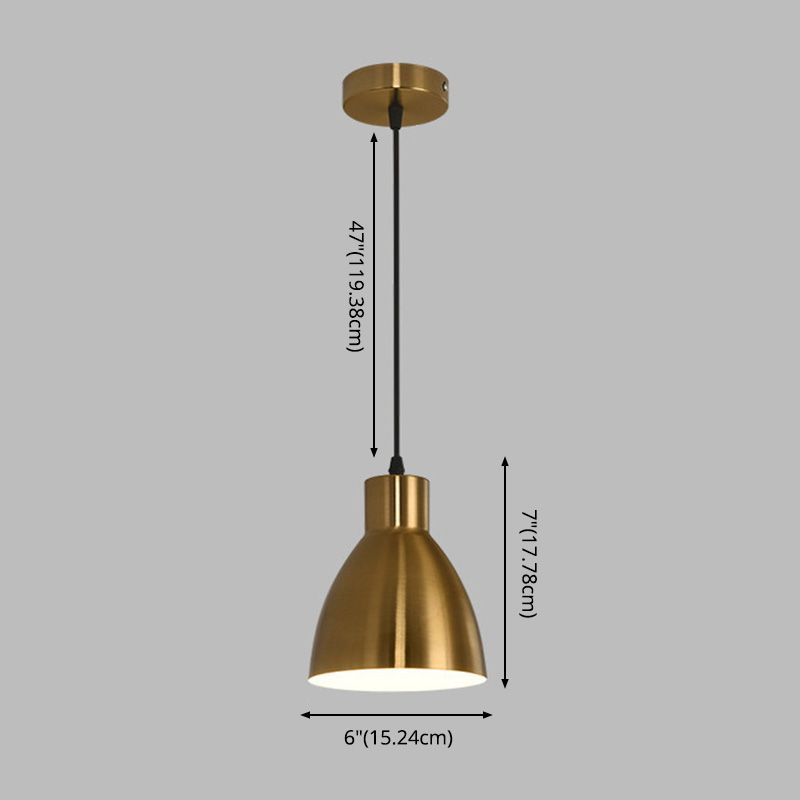 Kit de pendance de chambre à coucher ombragée Métal Métalliste style plafond suspendu en or