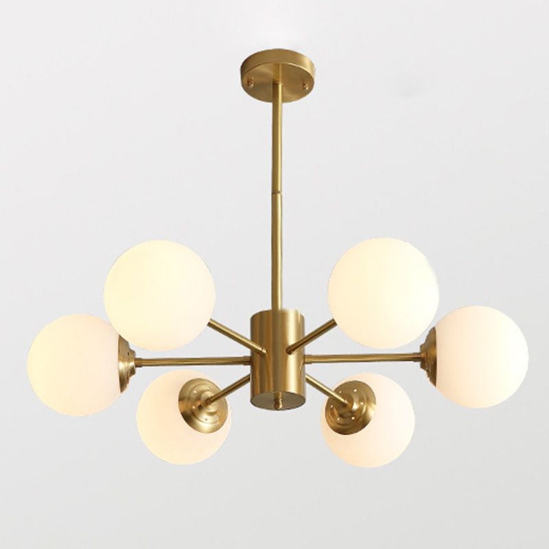 Globe Chandelier Light Fixture Modern Simplicity Crystal Pendant Lighting for Restaurant