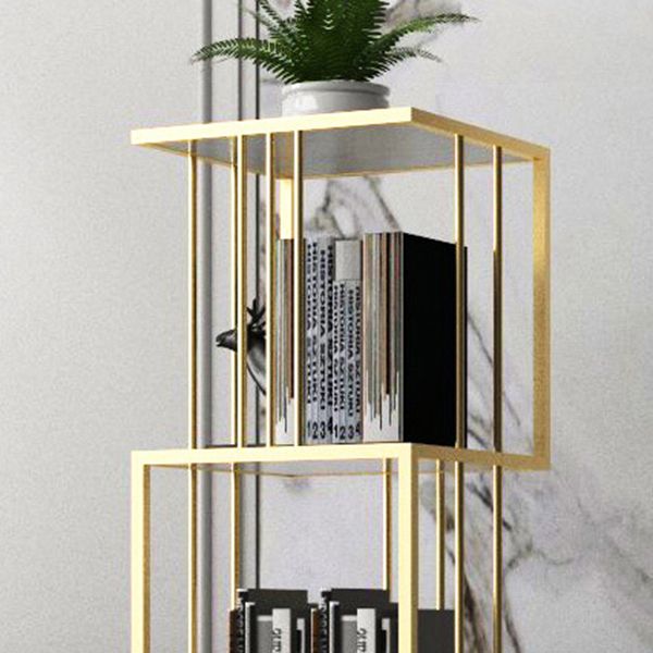 Glam Open Etagere Bookshelf di ferro verticale libreria per la casa