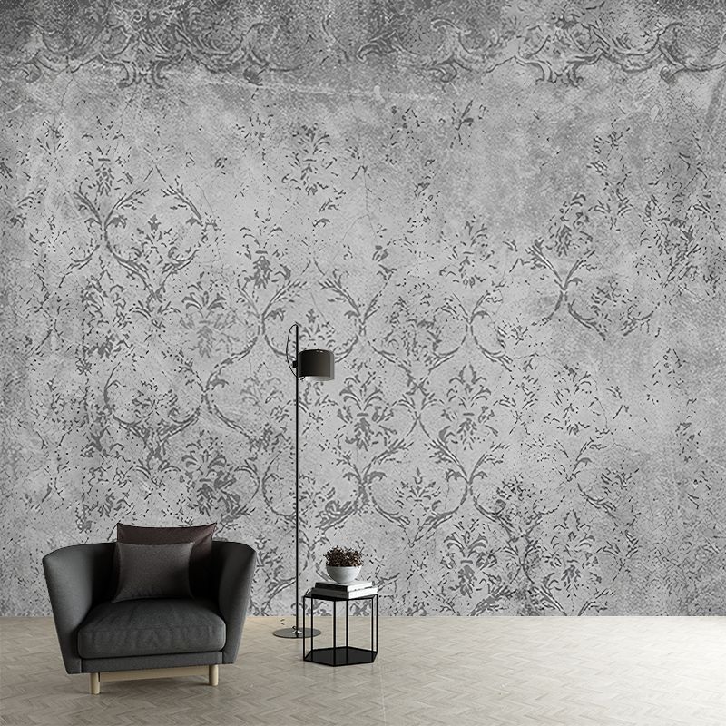 Papier peint mural à imprimé Floral rural, couleur foncée, décoration murale de salon, sur mesure