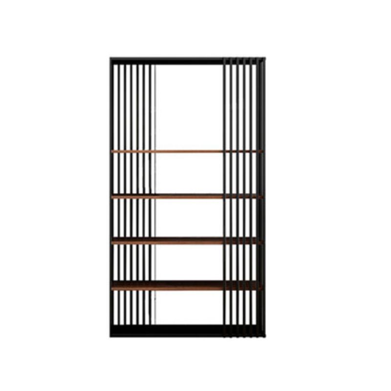 4-Shelf Metal Standard Bookcase Industrial Bookcase for Home Office