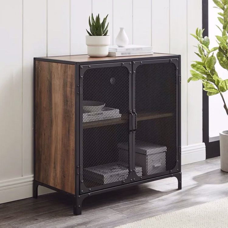 Pine Wood Kitchen Sideboard Cabinet Modern Server Cabinet with Storage