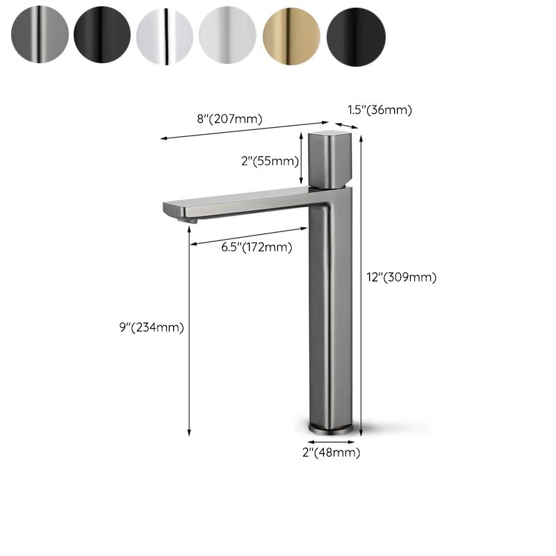 Modern Knob Handle Sink Faucet White Brass Bathroom Sink Faucet