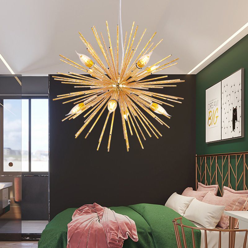 Luce a ciondolo riccoso in stile postmoderno Metal 8 lampadari il lampadario sospeso