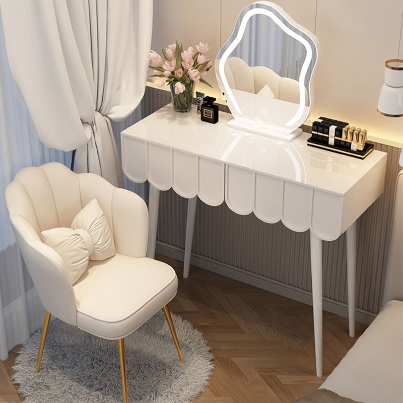 Contemporary Wooden Vanity Dressing Table with Storage Drawers