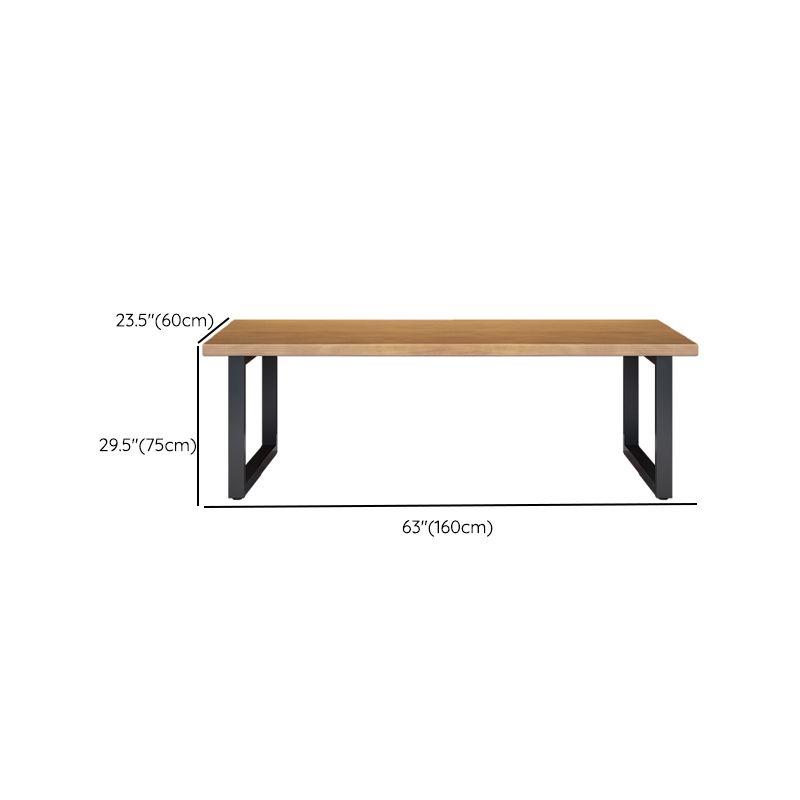 Modern Solid Wood Gaming Desk 29.53" Tall Rectangular Computer Desk with Sled Base