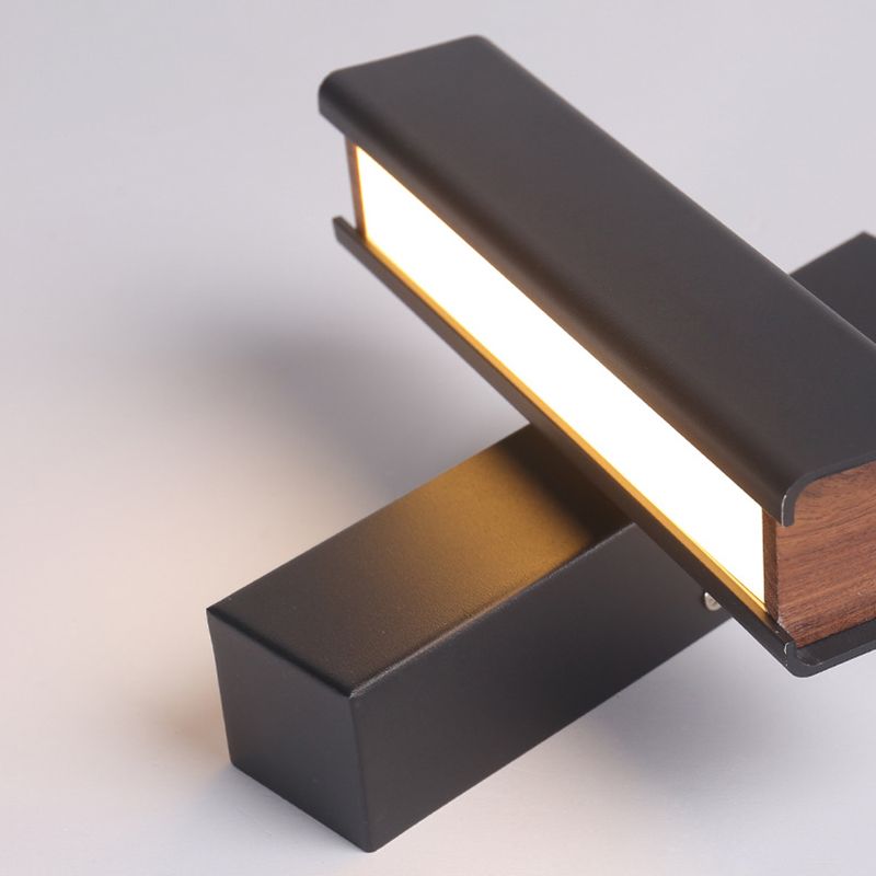 350 ° roteerbare rechthoekige LED -wandlamp 7,5 "brede Noordse eenvoudstijl metaal SCONCE Licht met onafhankelijke schakelaar