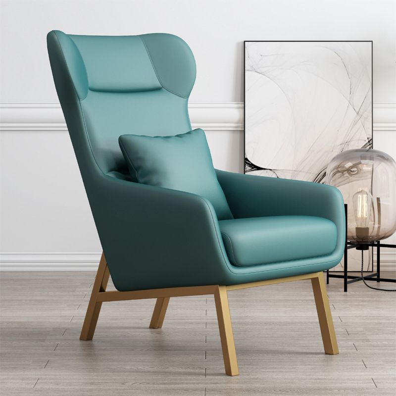 Faux Leather Chair25.5" L x37.4" W x 37.7" H  Arms Included Chair for Bedroom