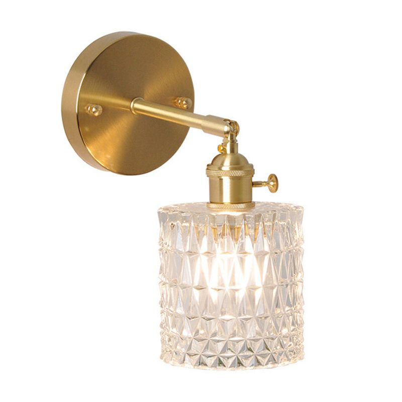 Industrial Glass Wall Light Metal Golden Lighting for Restaurant