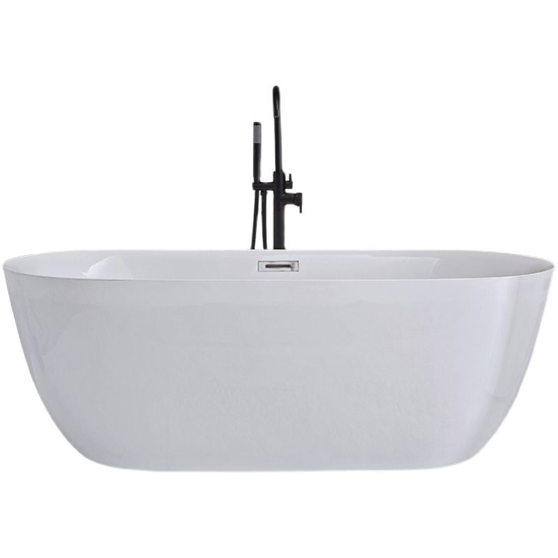 Antique Finish Stand Alone Bathtub Modern Oval Soaking Bath Tub