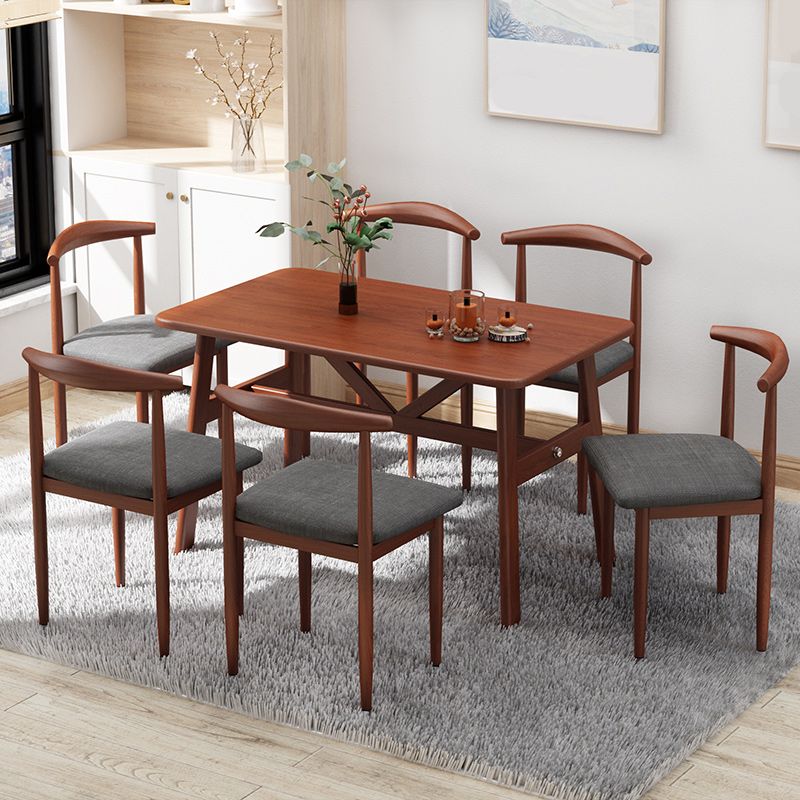 Modern 1/4/5/7 Pieces Dining Set Rectangle Artificial Wood Dining Table for Dining Room
