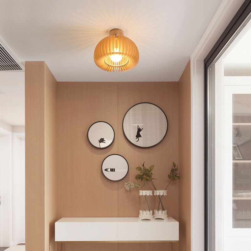 Modern Style Flush Mount Wood Flush Mount Lighting for Dining Room