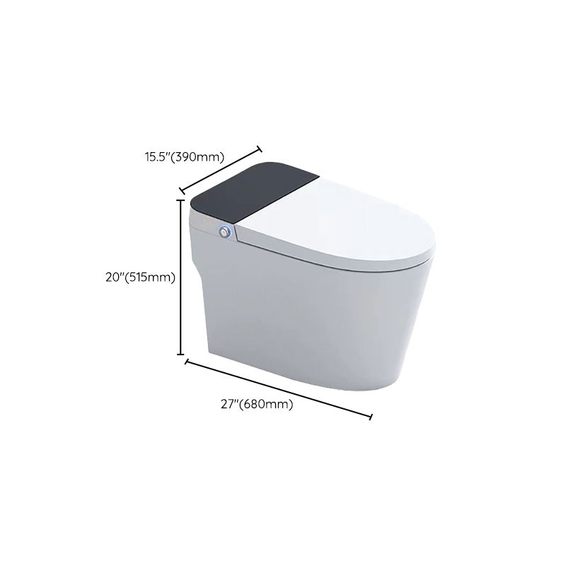 Elongated ABS Siphon Jet Toilet Bowl White One Piece Toilet with Heated Seat