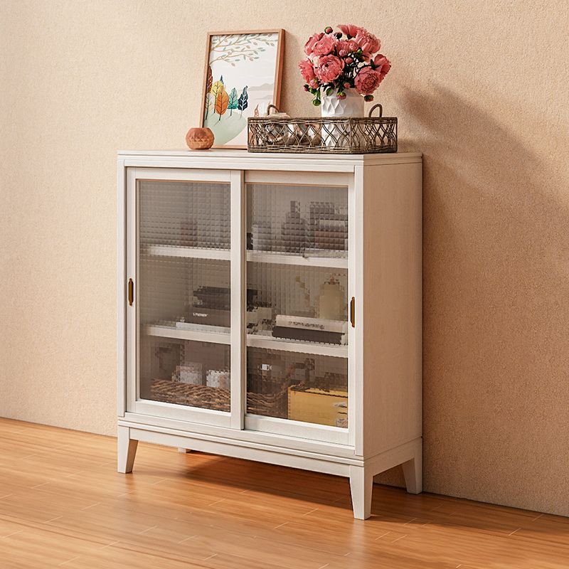 Closed Back Standard Bookshelf Wooden White Contemporary Bookcase