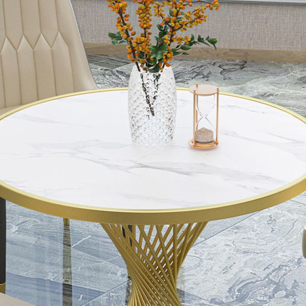 Glam Style 1/3/4/5 Pieces Dining Set Sintered Stone Dining Table Set