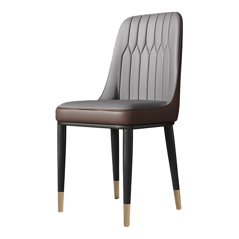 Contemporary Style Metal Dining Chairs Dining Armless Side Chair for Kitchen