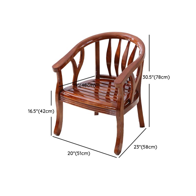 Traditional Style Dining Chair Solid Wood Dining Arm Chair for Hotel