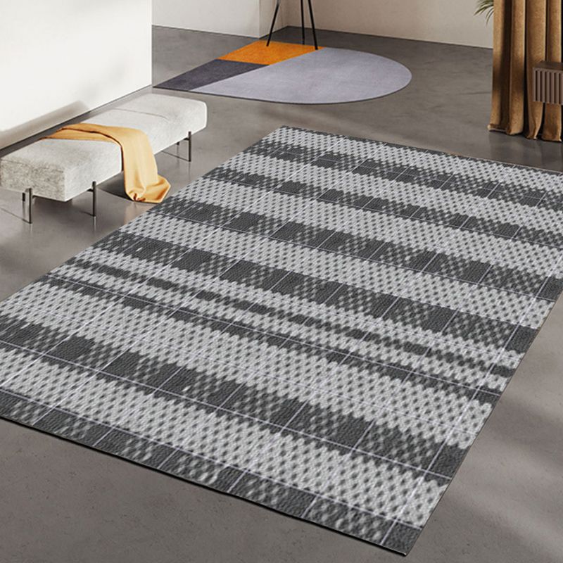 Relaxing Decoration Rug Multi-Color Plaid Printed Indoor Rug Polypropylene Pet Friendly Easy Care Area Carpet