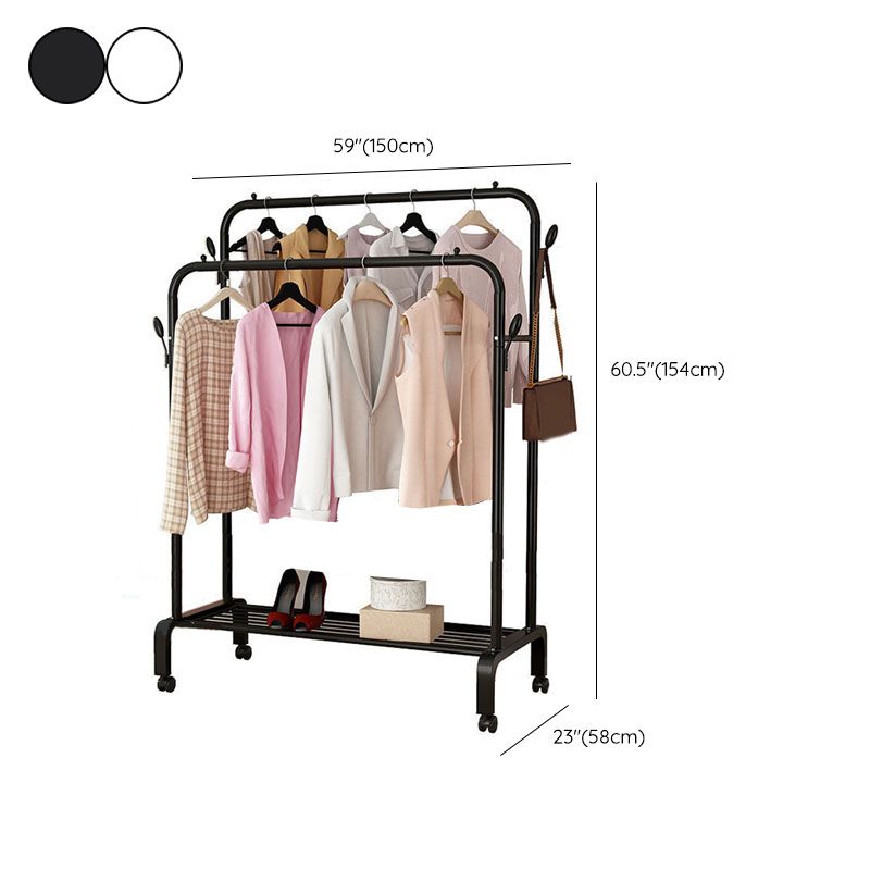 Modern Style Metallic Coat Rack Free Standing Hooks Design Coat Rack with Shelf