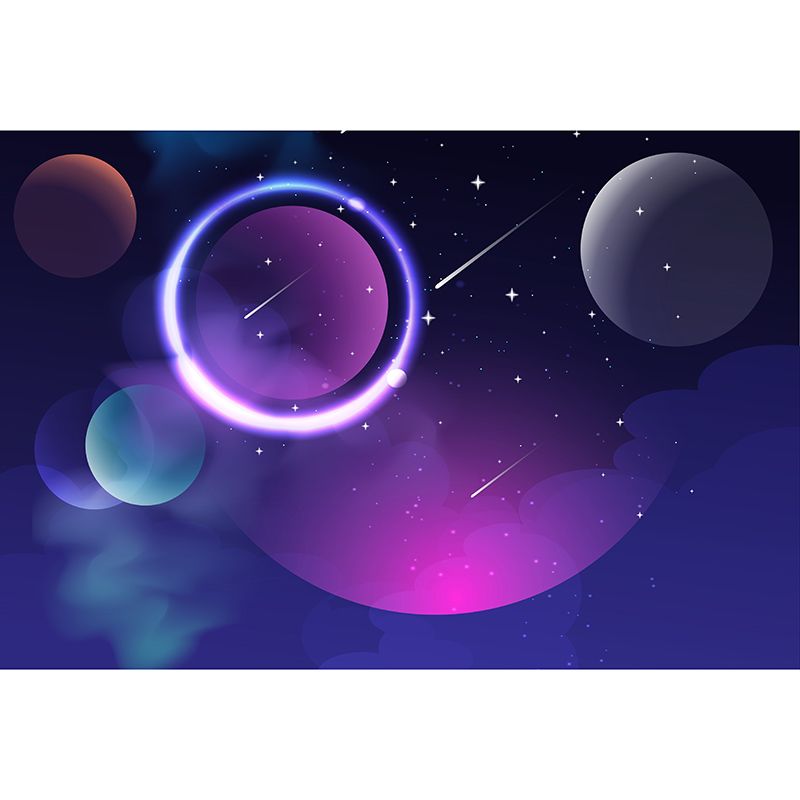 Cosmic Space Illustration Wall Covering for Home Wall Decor, Water Resistant