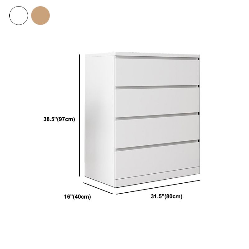 Contemporary Wood Accent Chest with 4/5 Drawers Rectangle Standard Chest
