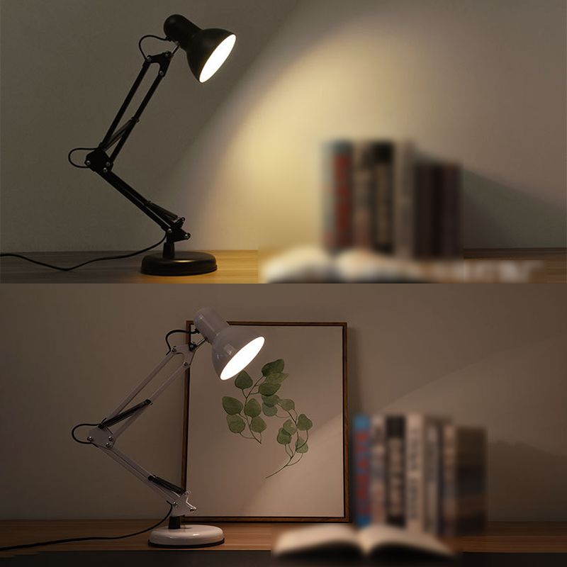 Macaron Adjustable Table Lamp 1-Light Desk Light with Iron Shade for Bedroom