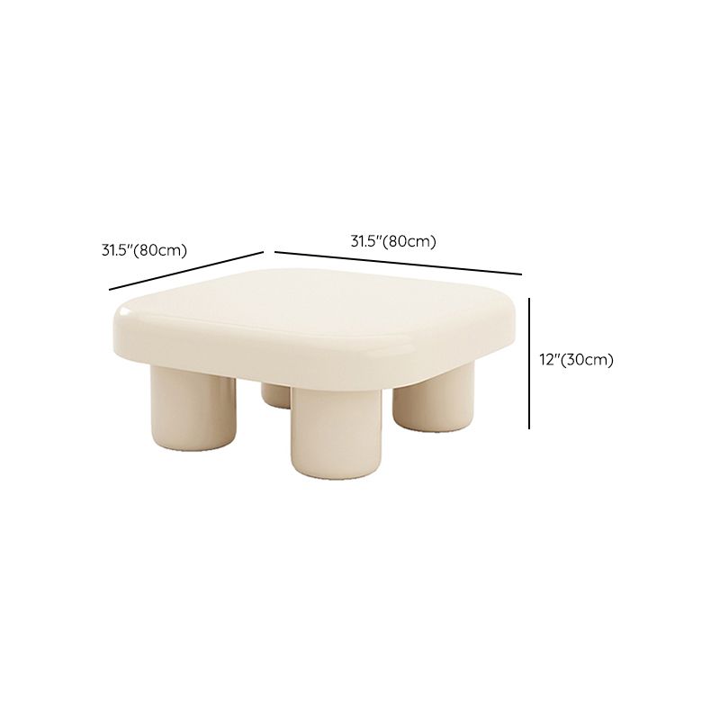 Wood Square Coffee Cocktail Table White 4 Legs Coffee or End Table