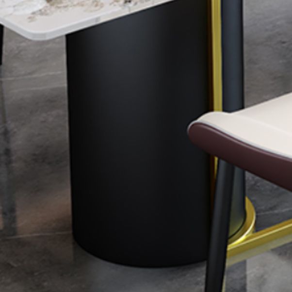 Nordic 1/5 Pieces Dining Set Rectangle Stone Dining Table for Living Room