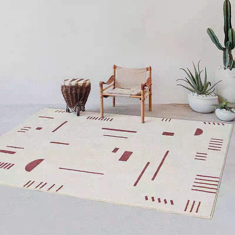 Fancy Stripe Print Teppich Freizeit Waschbarer Teppich Wohnzimmer Polyester Teppich mit rutschfestem Rücken