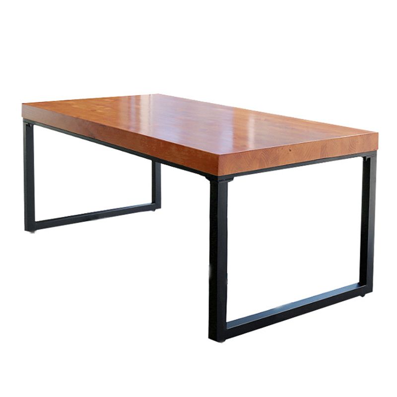 Industrial 1/2/5 Pieces Furniture Solid Wood Rectangle Dining Room Set in Brown