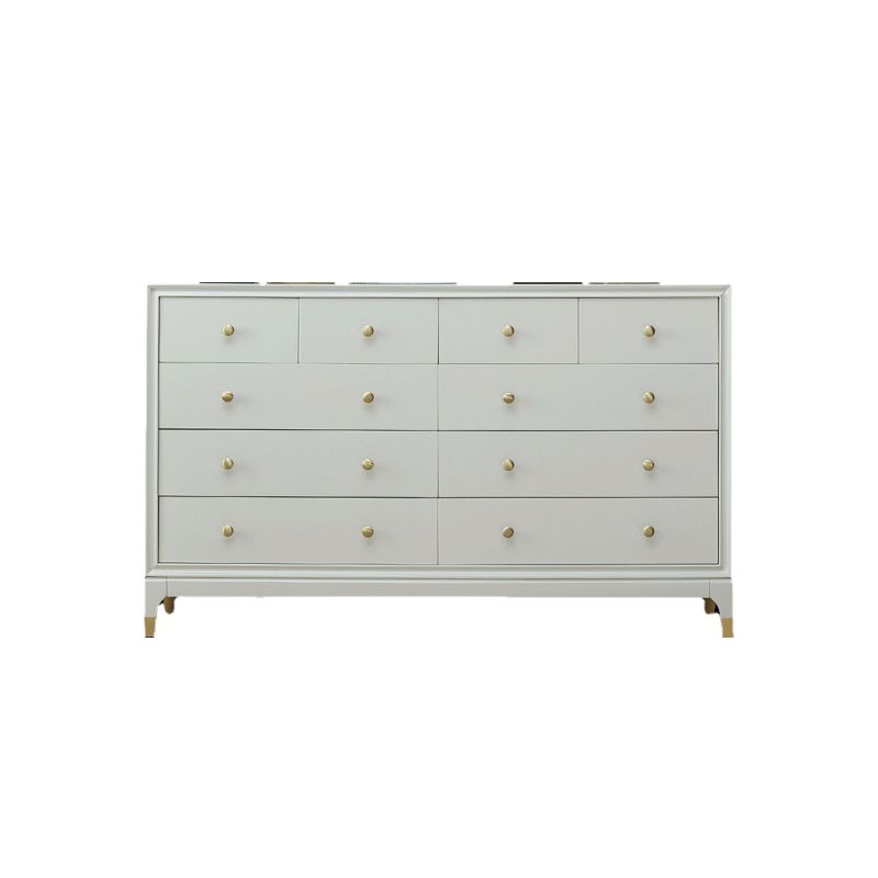 Classic Glam Double Dresser Cherry Horizontal Storage Chest Dresser for Bedroom