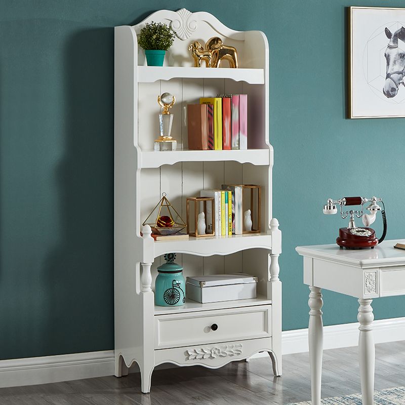 Contemporary Closed Back Bookshelf Vertical Solid Wood Bookcase