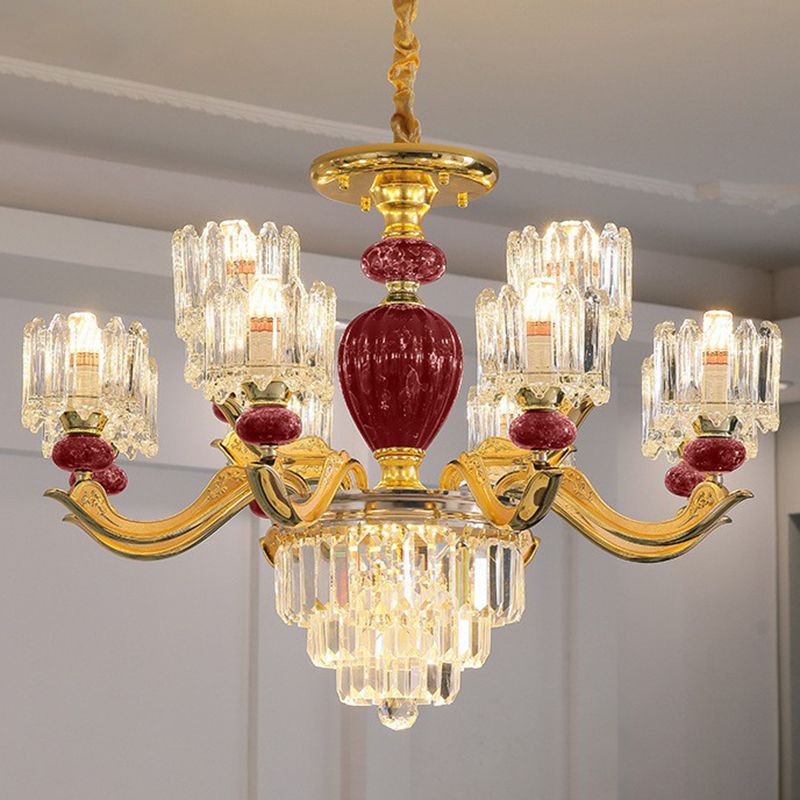 Prismatisch kristal kroonluchter vintage cilindrische eetkamer gesuspendeerde verlichting armatuur