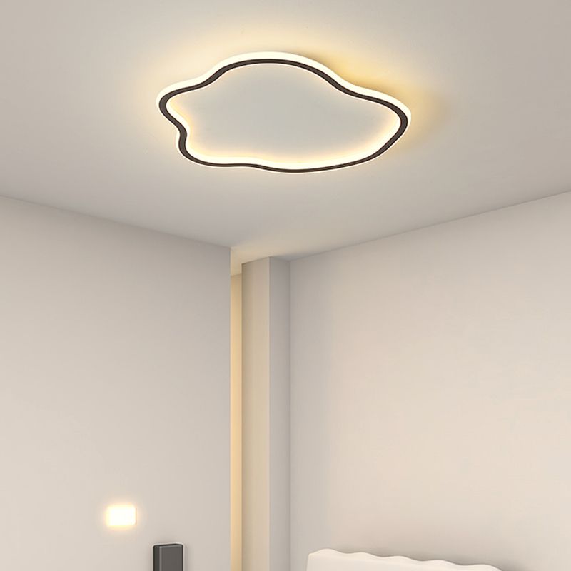 Plafonnier LED créatif moderne, luminaire de plafond en forme de nuage de fer avec abat-jour en acrylique