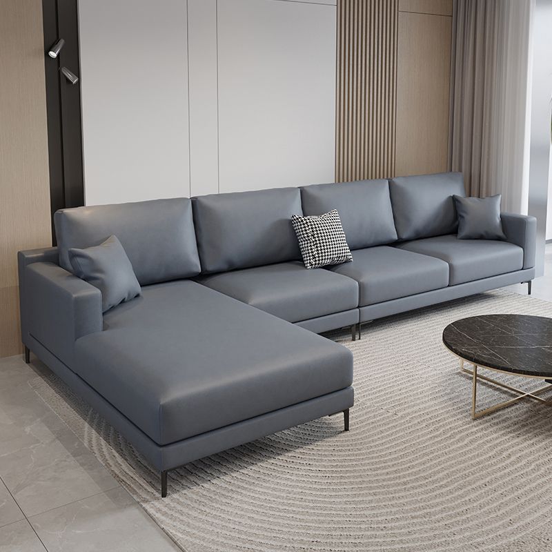 124.02"D x 62.99"W x 35.43"H Fabric Cushions Square Arm Sofa