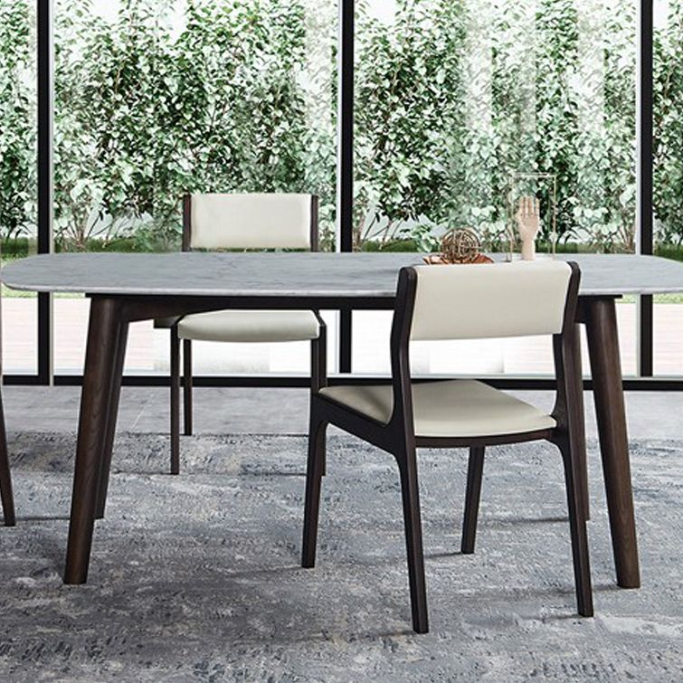 Silla de comedor de madera industrial, silla lateral de comedor con respaldo abierto sin brazos