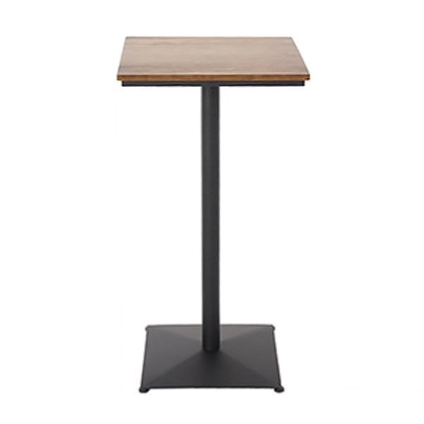 Modern Solid Wood Table and Stool Set 1/3/4/5 Pieces Black Base Pub Set for Shop