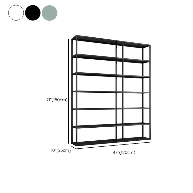 Scandinavian Open Back Standard Bookshelf Metal Shelves Included Bookcase