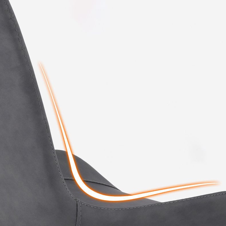 Faux Leather Dining Chairs Modern Style Side Chair with Black Legs