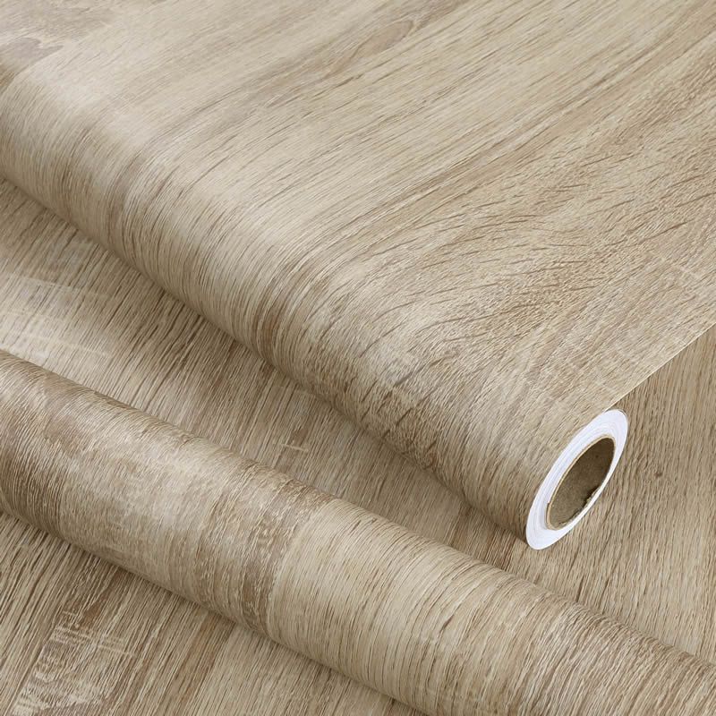 Peel and Paste Wood Wallpaper Roll Industrial Non-Woven Wall Covering, 16' L x 23.5" W