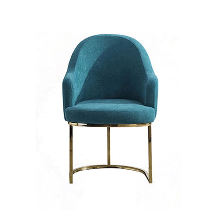 Glam Velvet Dining Room Chairs Upholstered Arm Chair for Restaurant Use