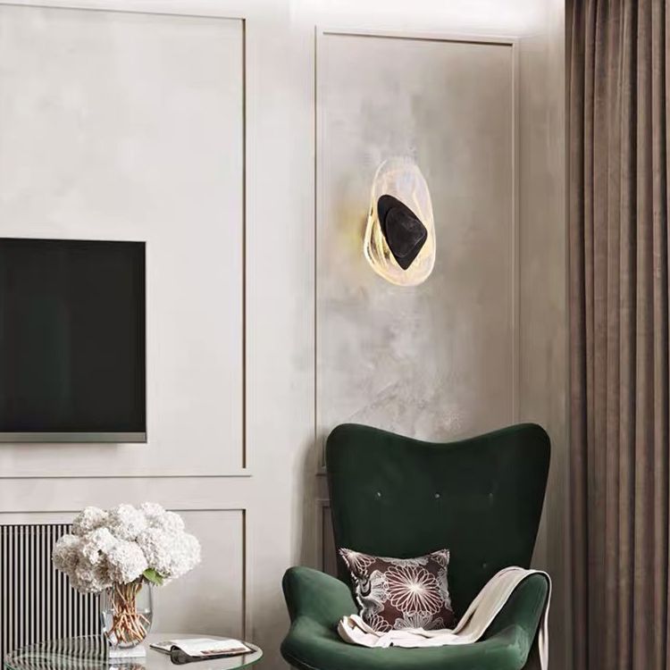Modern Creative LED Wall Light Geometric Glass Wall Lamp for Interior Spaces